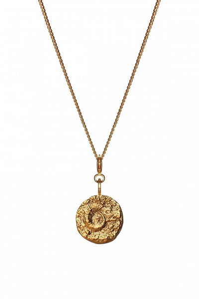 Gold Aries zodiac pendant chain necklace