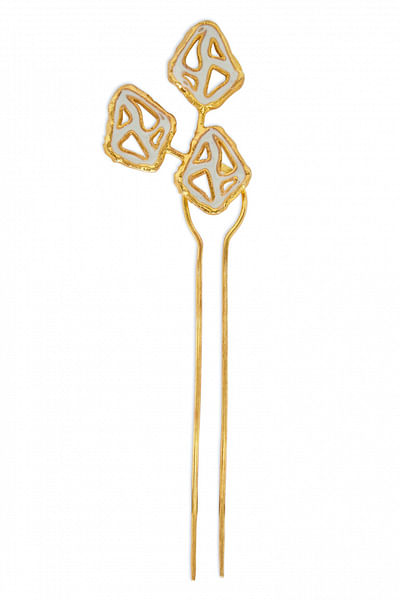 Gold artsy hairpin