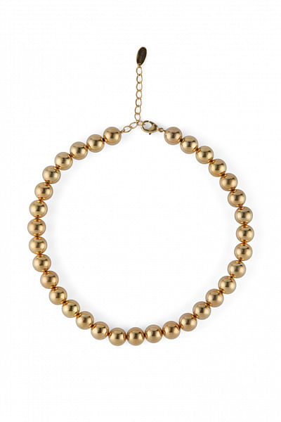 Gold audrey bead necklace