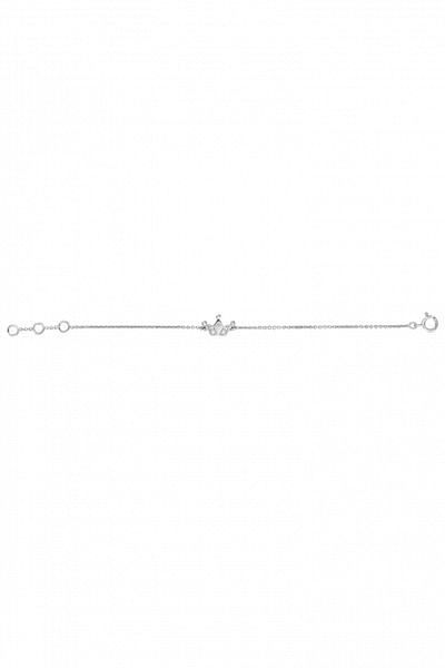 Gold baby crown diamond chain bracelet