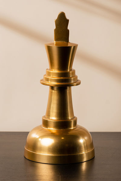 Gold chess king decor