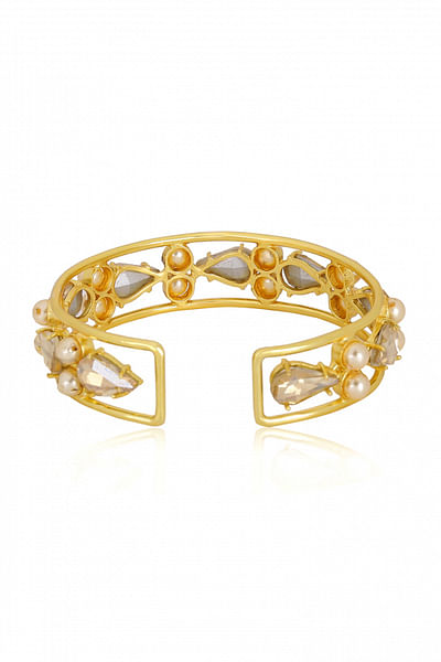 Gold crystal and Swarovski bracelet