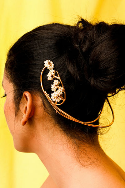 Gold finish embellished versatile band