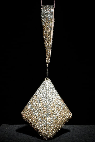 Gold ombre pyramid stone mini bag