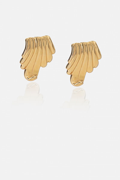 Gold plated artsy studs