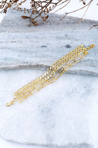 Gold plated chain bracelet
