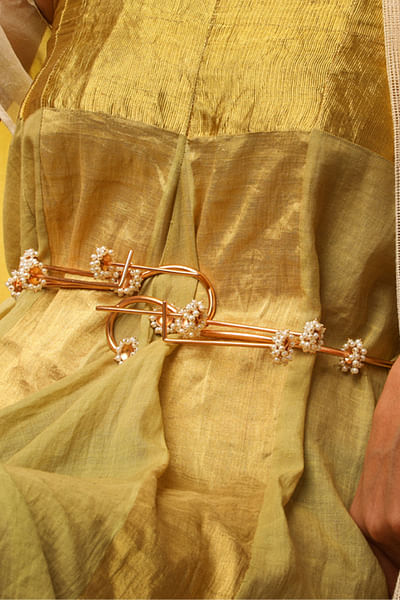 Gold plated embellished belt