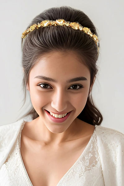 Gold rhinestone hairband