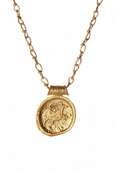Gold Sagittarius zodiac pendant chain necklace