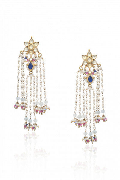 Golden jadau embellished danglers