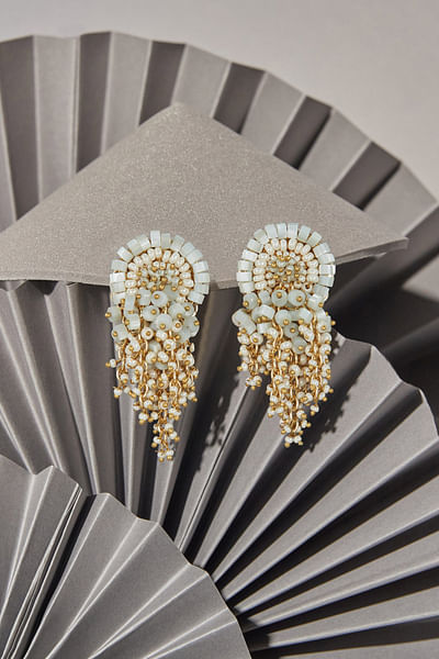Green embellished studs
