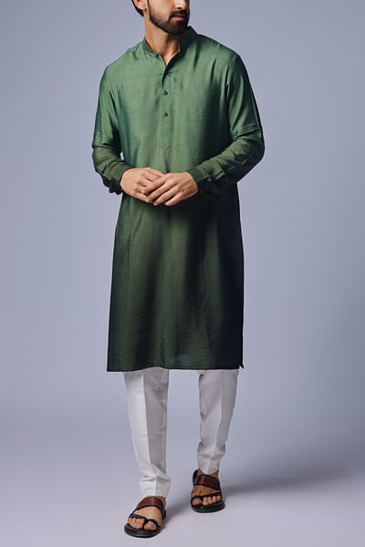 Green ombre kurta set