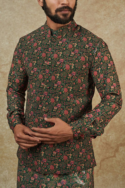 Green printed bandi