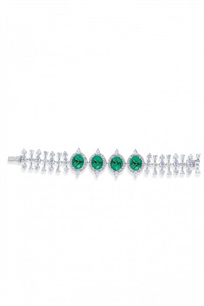 Green Swarovski zirconia tennis bracelet