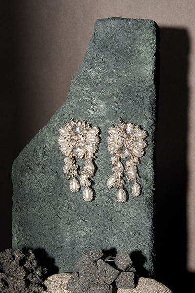 Grey embellished studs