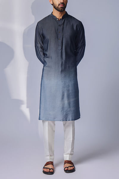 Grey ombre kurta set