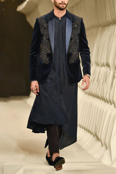 Imperial teal embellished tuxedo