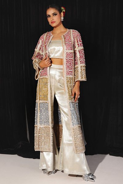 Ivory brocade bandeau