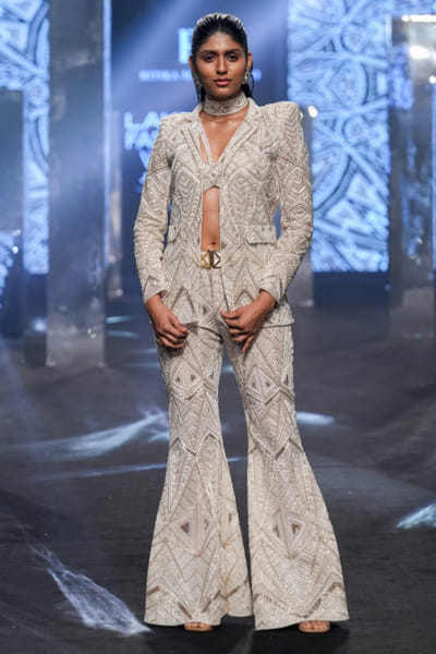 Ivory embellished co-ord set