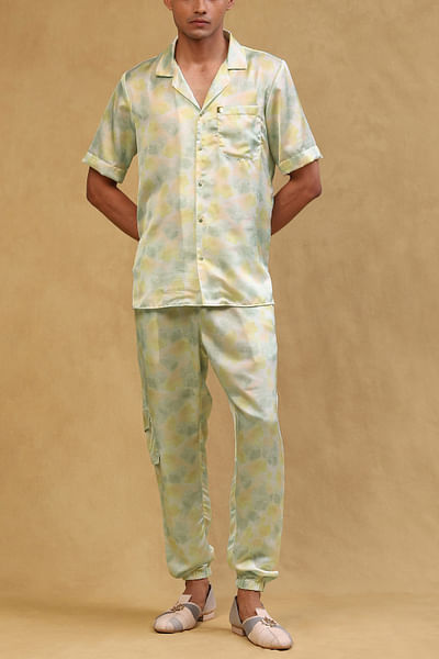 Light green artsy print co-ords
