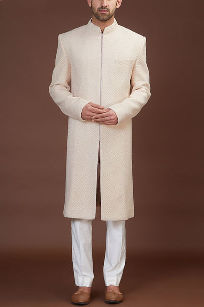 Light pink embroidered sherwani