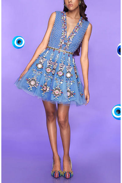 Lilac 3D embellished dress