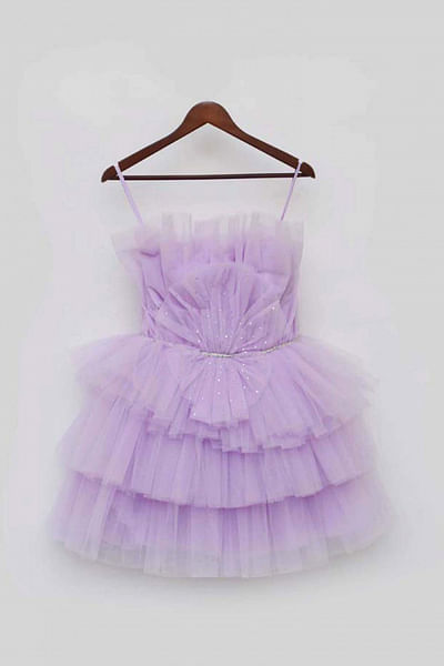 Lilac frilled frock