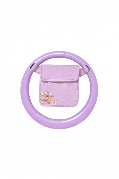 Lilac textured spidey bag