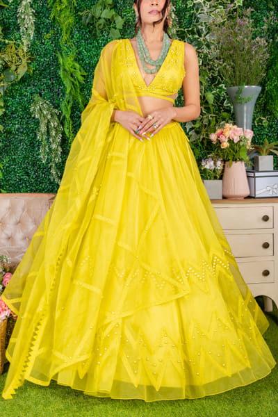 Limoncello embellished lehenga set