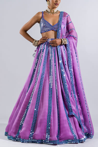 Vvani by Vani Vats Mauve embellished lehenga set VVAMAR2325