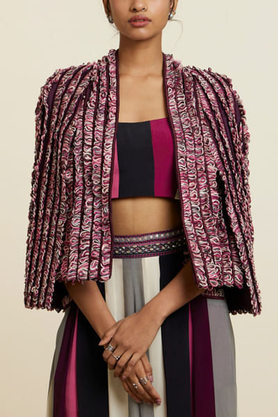 Merlot textured jacket