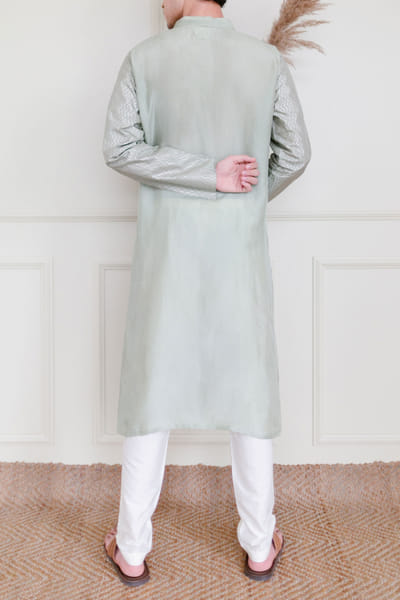 Shreyansh Designs Mint green chevron printed kurta SRDMARD2008