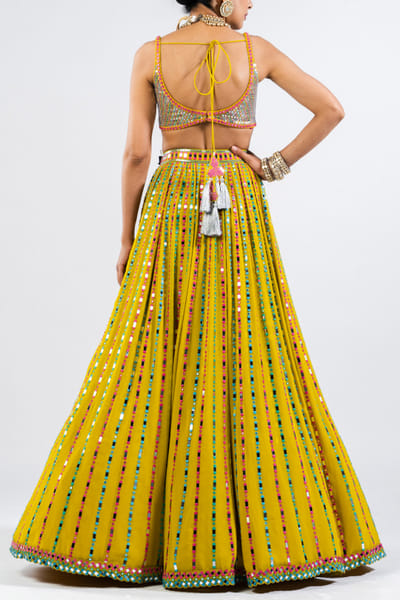 Vvani by Vani Vats Moss green embellished lehenga set VVAMAR2303