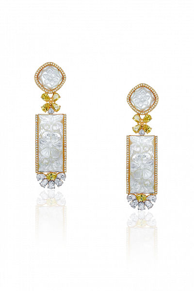 Mother of pearl embellished earrings