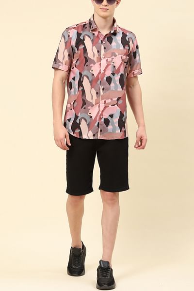 Multicolour artsy printed shirt