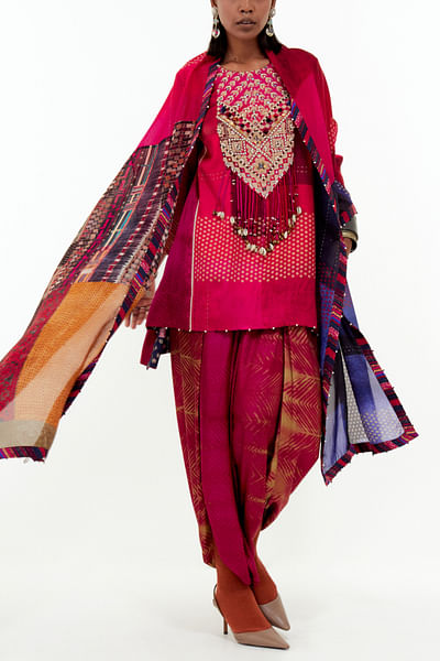 Multicolour boho and geometric print dupatta