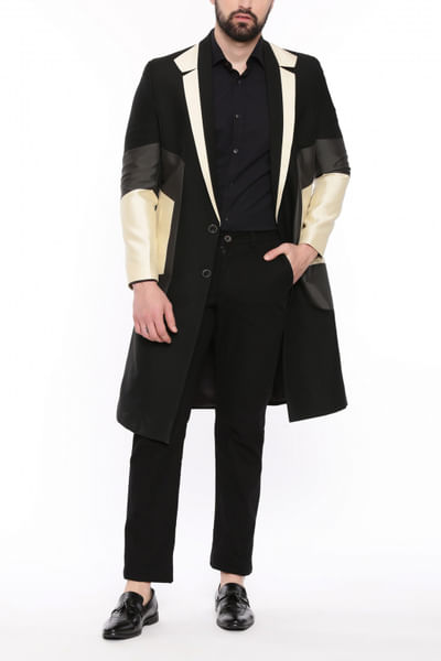 Multicolour cotton trench coat