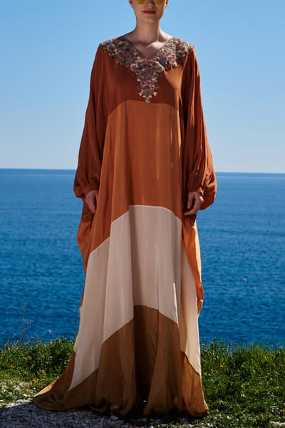 Multicolour embroidered dress