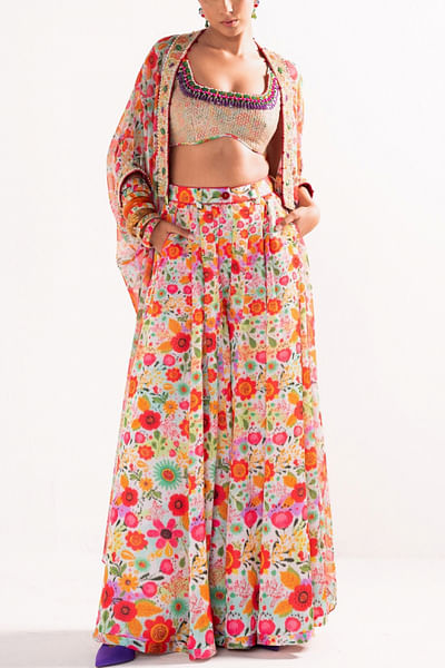 Multicolour floral print co-ords