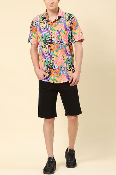 Multicolour floral print shirt
