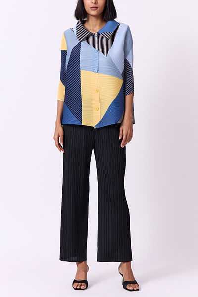 Multicolour geometric print shirt