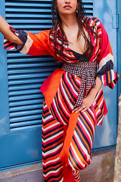 Multicolour graphic print co-ords