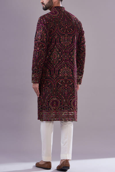 Kasbah Multicolour kashmiri embroidered kurta KABAPR23D107