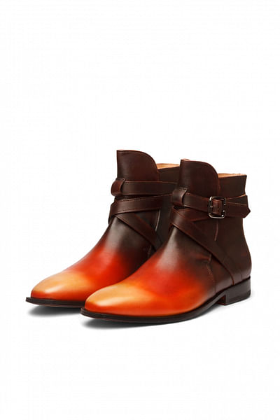 Multicolour ombre leather boot