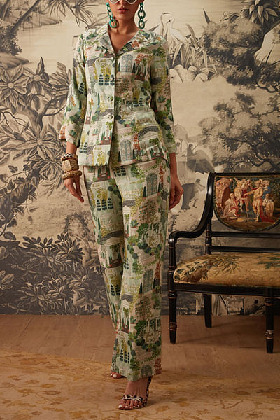Multicolour printed co-ords