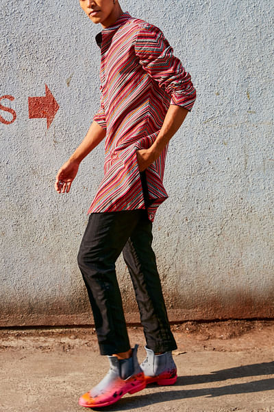 Multicolour printed kurta set