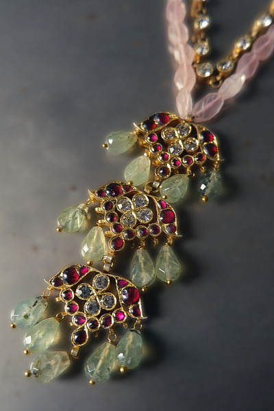 Multicolour semi-precious stone necklace