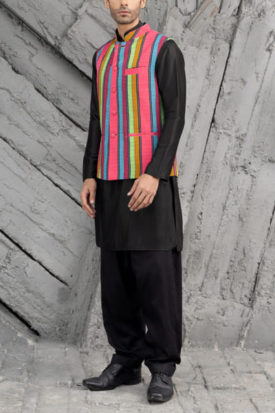 Multicolour stripe print bandi