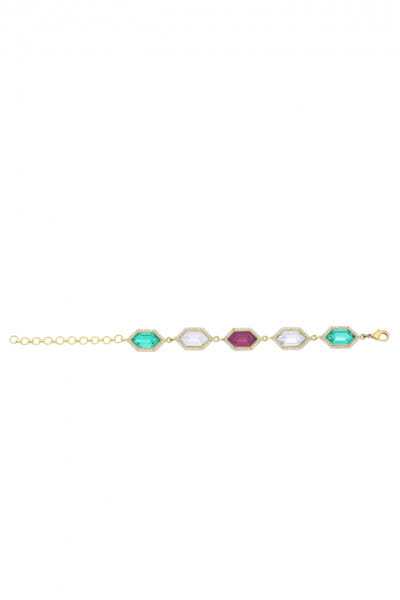 Bblingg by Meghana Multicolour Swarovski crystal embellished bracelet BBLMAY2305