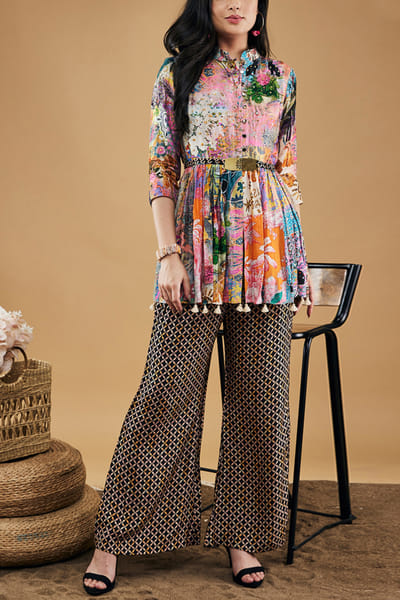 Soup by Sougat Paul Multicolour tropical print co-ords SSPJUL23D202